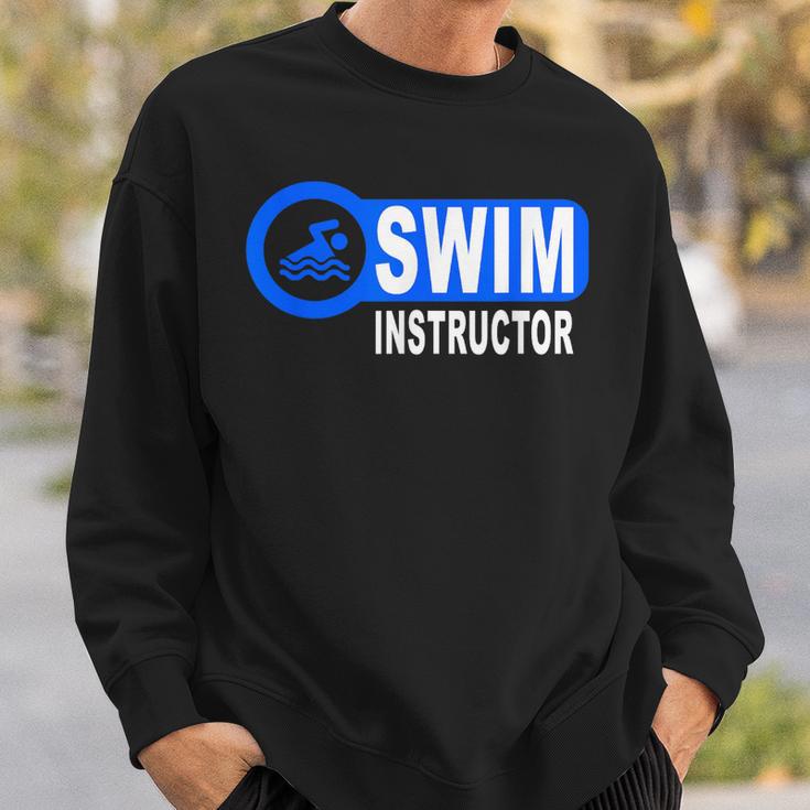 Swim Instructor Swimming Teacher Swimmer In Pool Graphic Art Sweatshirt Gifts for Him