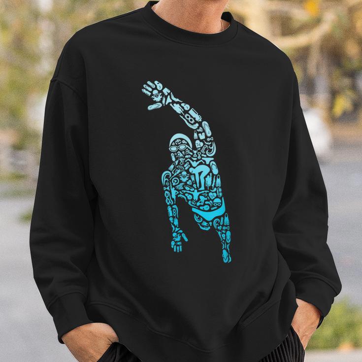 Swim Sport Athletes Swimmer Dad Boys Competitive Swimming Sweatshirt Gifts for Him Swim Sport Athletes Swimmer Dad Boys Competitive Swimming Sweatshirt Gifts for Him