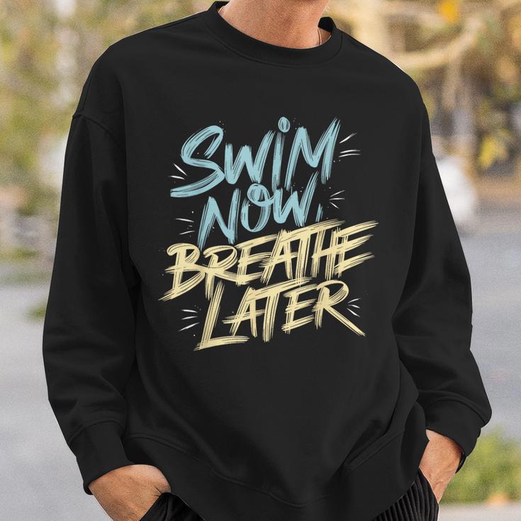 Swimmer Saying Swim Team Swimming Sweatshirt Gifts for Him
