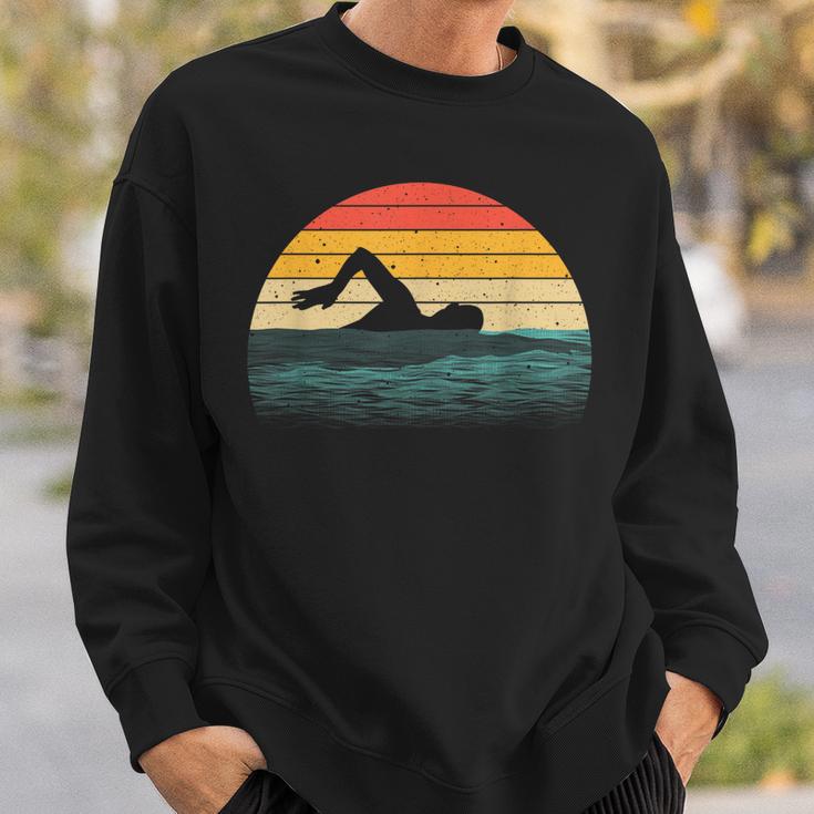 Swimming Art For Men Women Swim Coach Rescue Swimmer Sweatshirt Gifts for Him