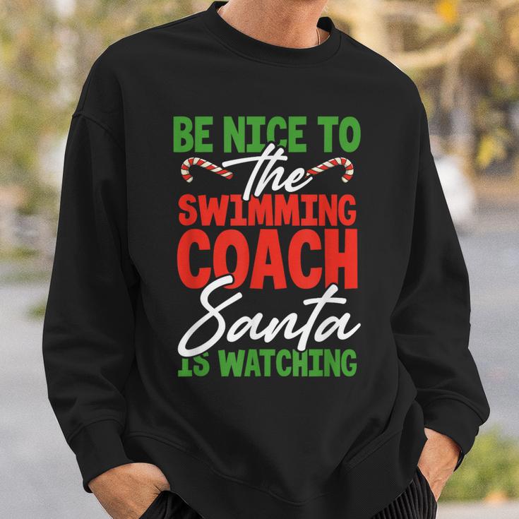 Swimming Coach Christmas Xmas Swimming Santa Sweatshirt Gifts for Him Swimming Coach Christmas Xmas Swimming Santa Sweatshirt Gifts for Him