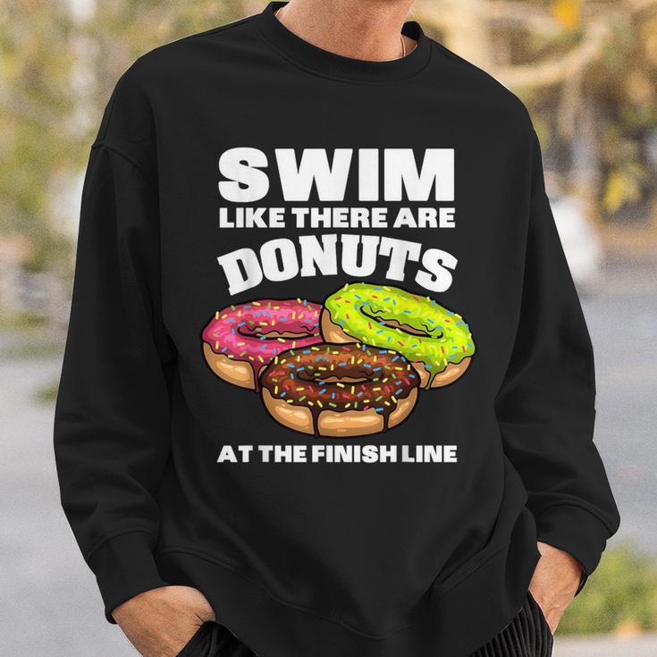 Swimming Donut Men Women Swimmer Sports Athlete Sweatshirt Gifts for Him Swimming Donut Men Women Swimmer Sports Athlete Sweatshirt Gifts for Him