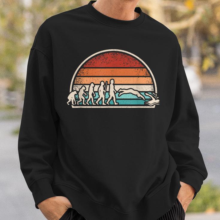 Swimming Evolution Retro Swim Swimmer Men Women Sweatshirt Gifts for Him Swimming Evolution Retro Swim Swimmer Men Women Sweatshirt Gifts for Him