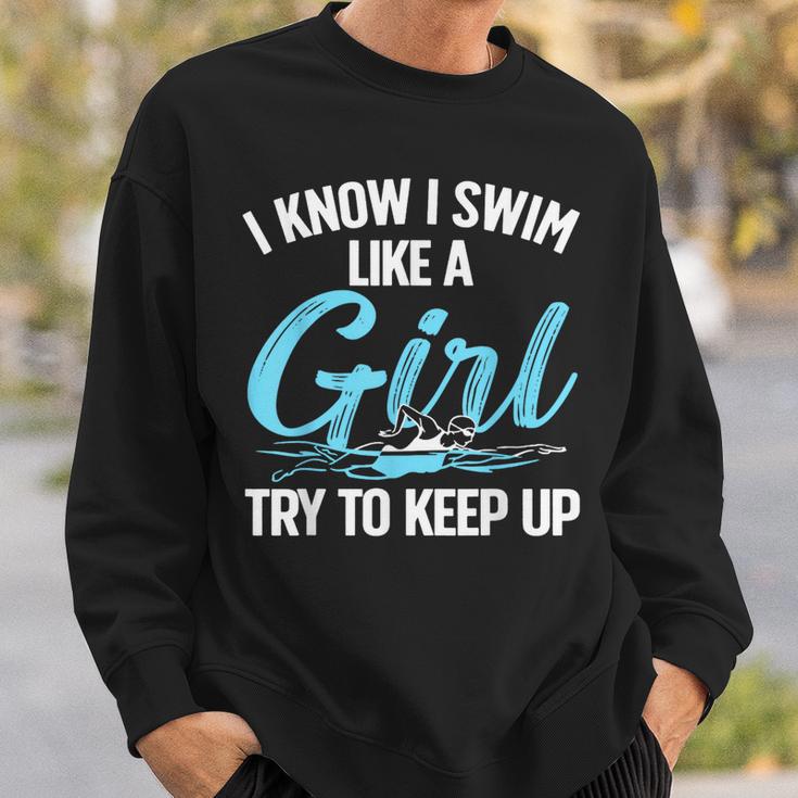 Swimming For Men Women Kids Swimmer Swim Lovers Sweatshirt Gifts for Him