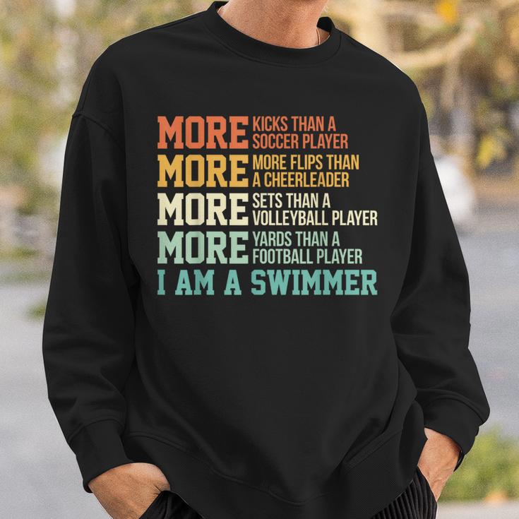 Swimming Saying Swim Swimmer Sweatshirt Gifts for Him