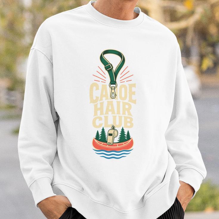 Canoe Hair Club Paddling Retro Sweatshirt Gifts for Him