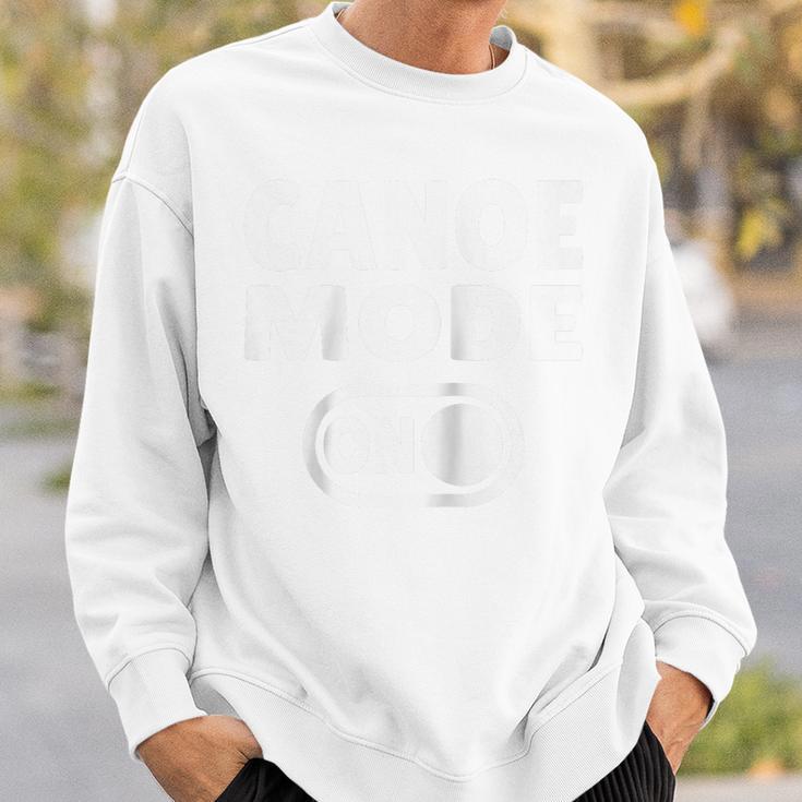Canoe Mode ON Paddling Adventure Lake River Canoeing Raglan Baseball Tee Sweatshirt Gifts for Him