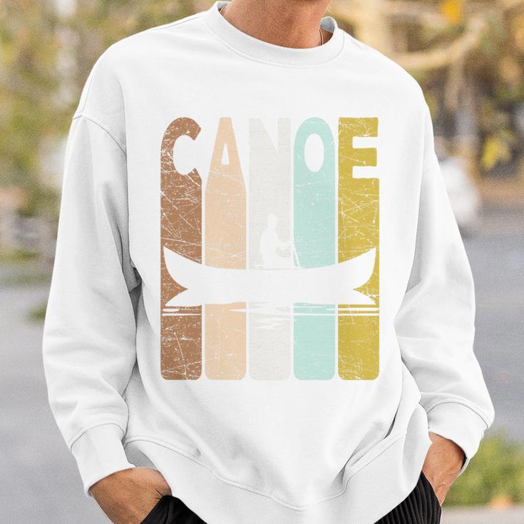 Canoe Vintage Canoeing Retro Canoe Paddling Premium Tri-Blend Sweatshirt Gifts for Him