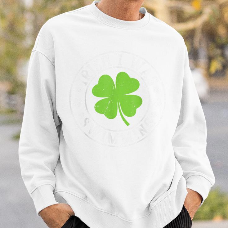 Irish I Was Swimming Shamrock St Patrick's Day Swimmer Sweatshirt Gifts for Him Irish I Was Swimming Shamrock St Patrick's Day Swimmer Sweatshirt Gifts for Him