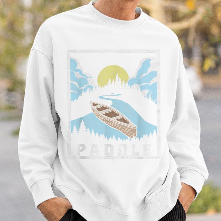 Paddle Retro Style Canoe & Outdoors Simple Canoeing Graphic Sweatshirt Gifts for Him Paddle Retro Style Canoe & Outdoors Simple Canoeing Graphic Sweatshirt Gifts for Him