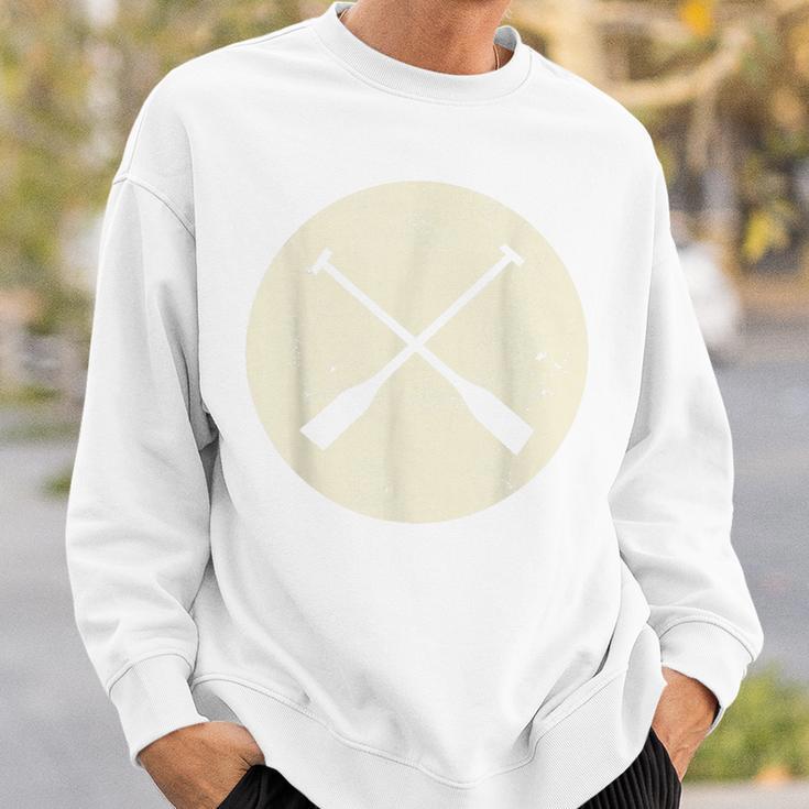 Retro Vintage Canoe Paddles Crossing Canoe & Kayaking Sweatshirt Gifts for Him