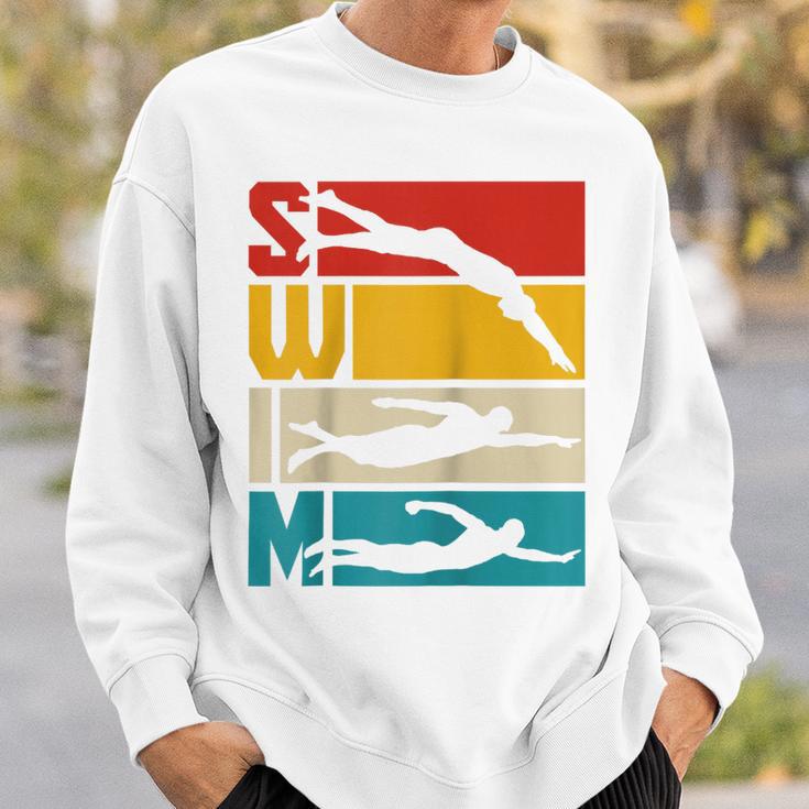 Swim Swimming Vintage Retro Swimmer Raglan Baseball Tee Sweatshirt Gifts for Him Swim Swimming Vintage Retro Swimmer Raglan Baseball Tee Sweatshirt Gifts for Him