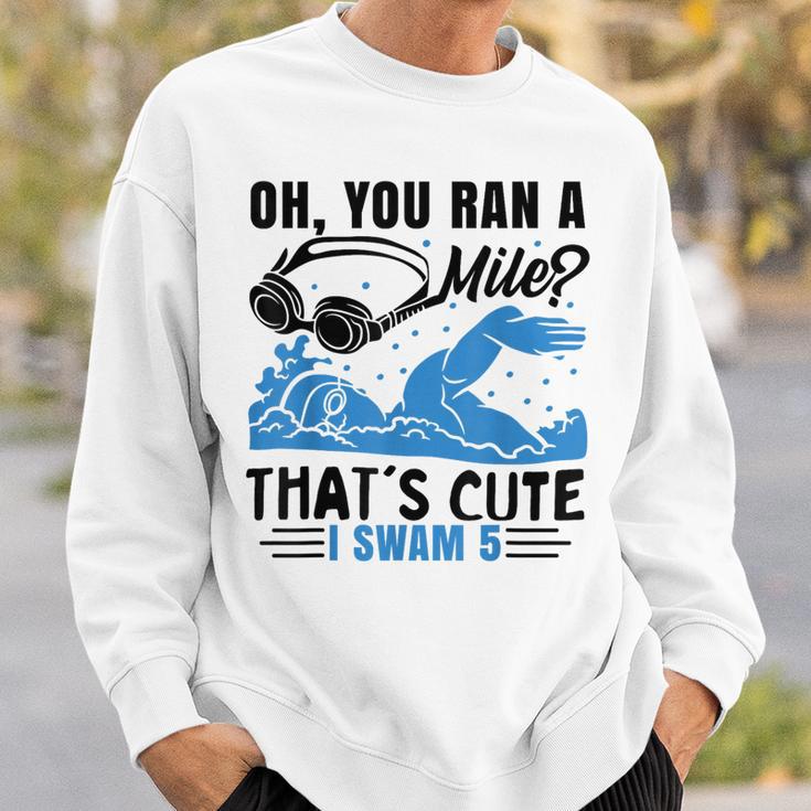 Swimmer Swimming Sweatshirt Gifts for Him