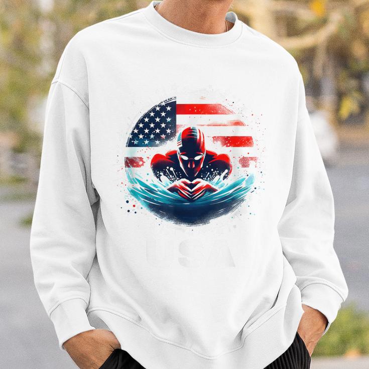 Swimming United States American Swimming Apparel Swimming Sweatshirt Gifts for Him Swimming United States American Swimming Apparel Swimming Sweatshirt Gifts for Him