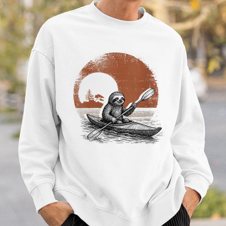 Women's Kayaking Sloth Kayak Kayaker Canoe Paddling Sweatshirt Gifts for Him