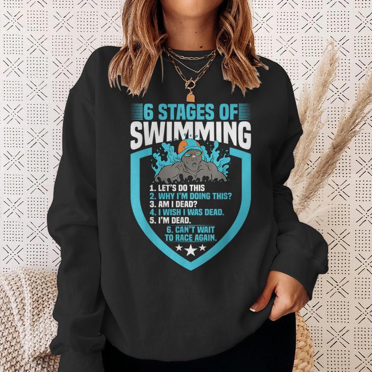 6 Stages Of Swimming Joke Sports Athlete Pool Swimmer Sweatshirt Gifts for Her 6 Stages Of Swimming Joke Sports Athlete Pool Swimmer Sweatshirt Gifts for Her