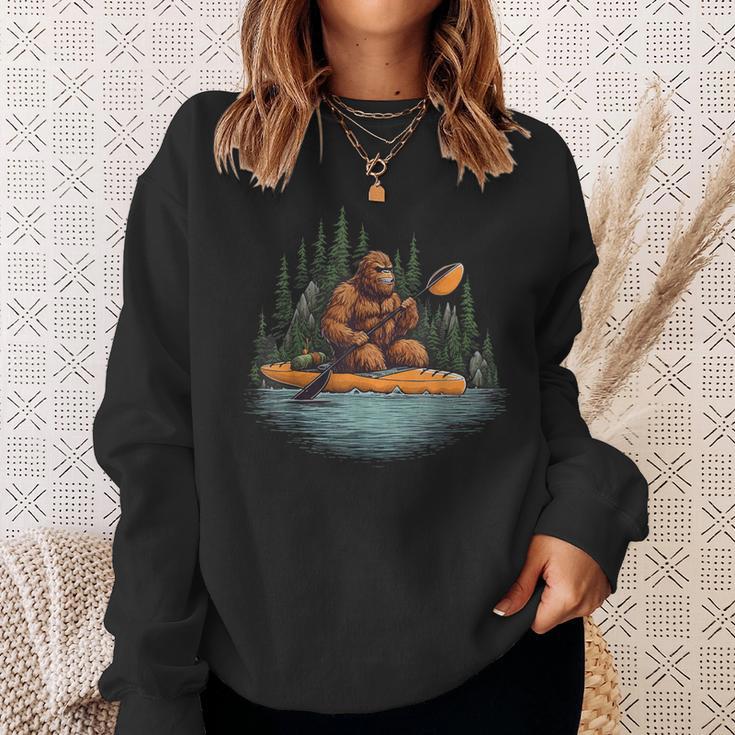 Bigfoot Kayak Paddling Lake Canoe Bigfoot Sasquatch Kayaking Sweatshirt Gifts for Her Bigfoot Kayak Paddling Lake Canoe Bigfoot Sasquatch Kayaking Sweatshirt Gifts for Her