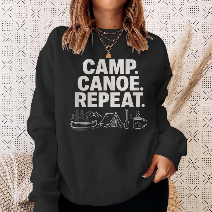 Camp Canoe Repeat Outdoor Adventure Sweatshirt Gifts for Her