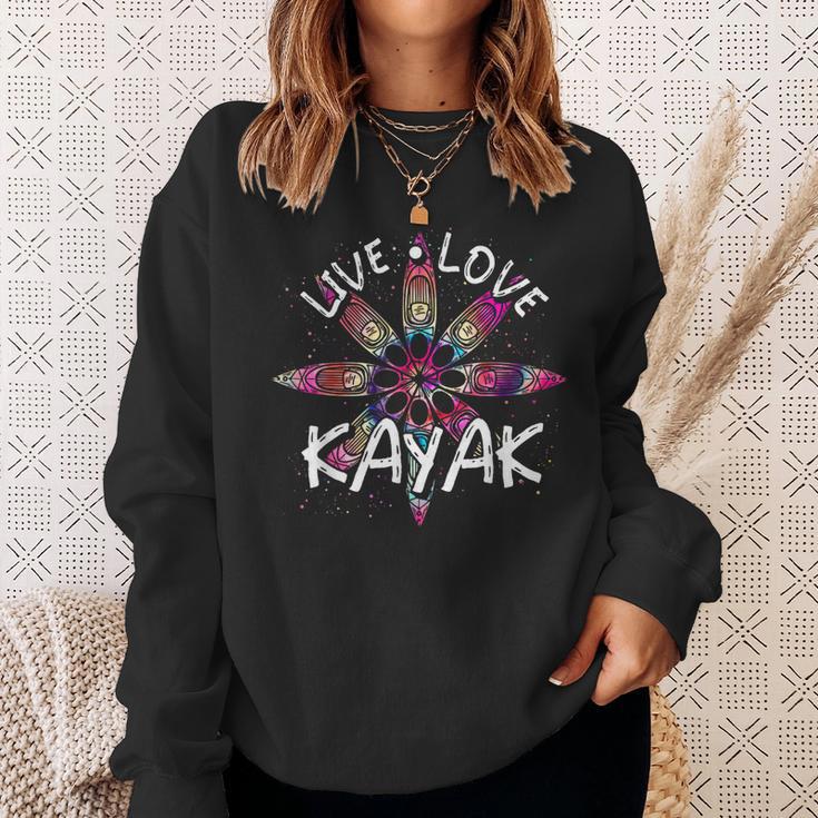 Canoe Boat Paddling Sport Kayaker Live Love Kayak Kayaking Sweatshirt Gifts for Her Canoe Boat Paddling Sport Kayaker Live Love Kayak Kayaking Sweatshirt Gifts for Her