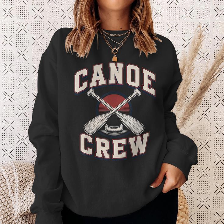 Canoe Crew Paddling Team Retro Graphic Sweatshirt Gifts for Her