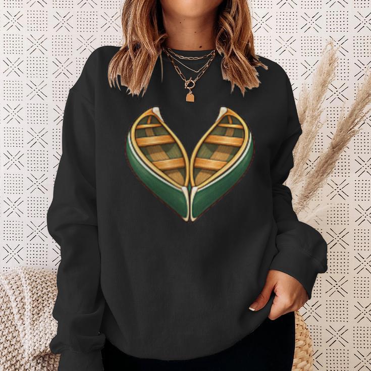 Canoe Heart Cute Minimalist Paddling Adventure Sweatshirt Gifts for Her Canoe Heart Cute Minimalist Paddling Adventure Sweatshirt Gifts for Her