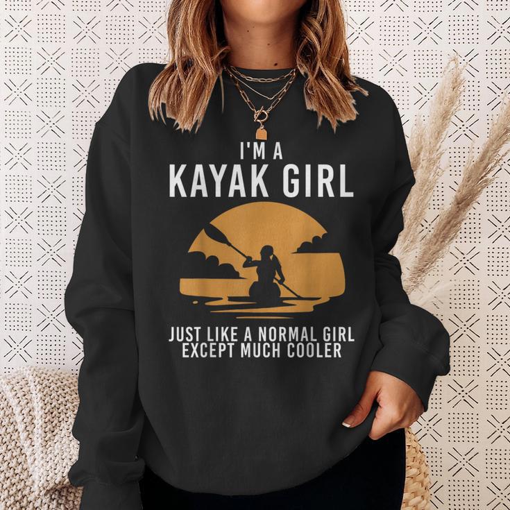 Cool Kayak For Women Girls Kayaker Canoe Kayaking Paddle Oar Sweatshirt Gifts for Her