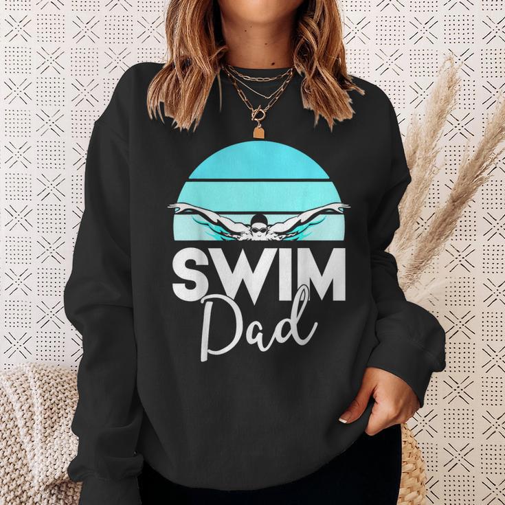 Dad Father School Swimming Meet Swimmer Swimmer Sweatshirt Gifts for Her