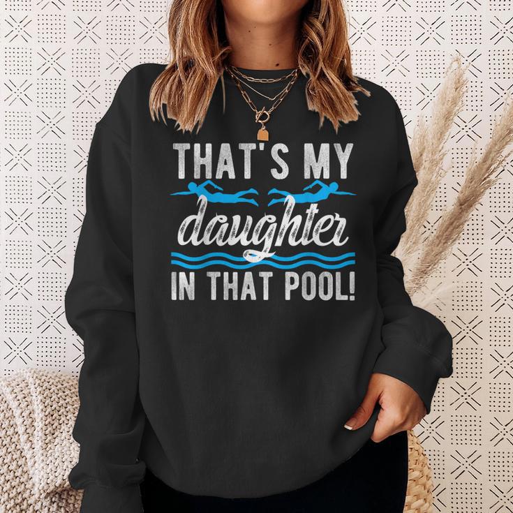 My Daughter Swim Dad Swimming Father Of A Swimmer Dad Sweatshirt Gifts for Her