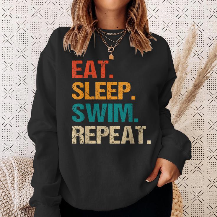 Eat Sleep Swim Repeat Pool Swimmer Water Polo Swimming Sweatshirt Gifts for Her Eat Sleep Swim Repeat Pool Swimmer Water Polo Swimming Sweatshirt Gifts for Her