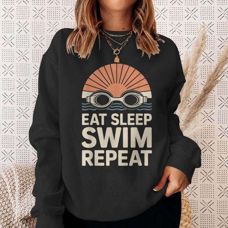 Eat Sleep Swim Repeat Swimmer Swimming Sweatshirt Gifts for Her Eat Sleep Swim Repeat Swimmer Swimming Sweatshirt Gifts for Her