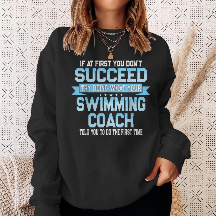 Fun Swimming Coach Meme Swimmer Saying Sweatshirt Gifts for Her Fun Swimming Coach Meme Swimmer Saying Sweatshirt Gifts for Her