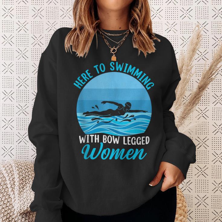 Here's To Swimming With Bow Legged Women Swimming Sweatshirt Gifts for Her