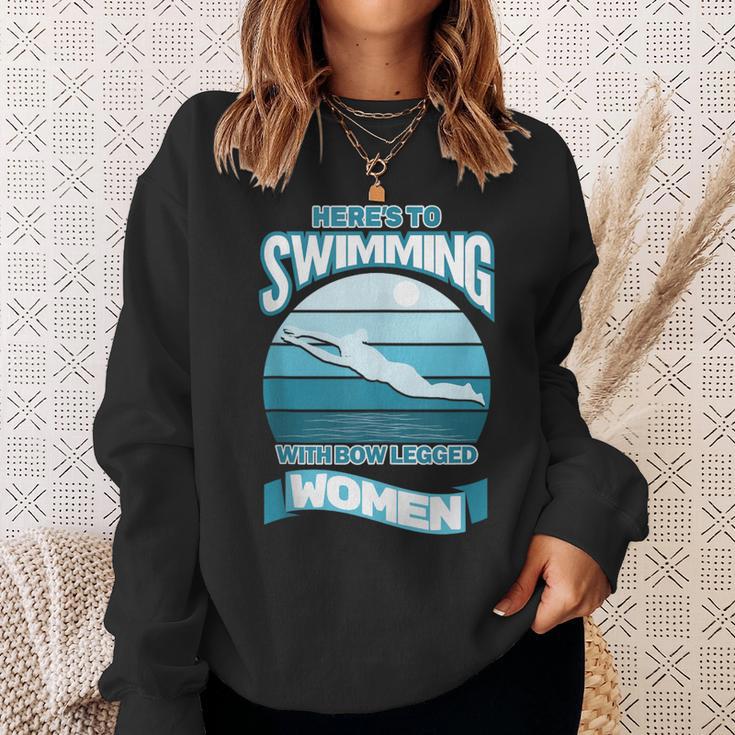 Here's To Swimming With Bow Legged Women Vintage Style Sweatshirt Gifts for Her Here's To Swimming With Bow Legged Women Vintage Style Sweatshirt Gifts for Her