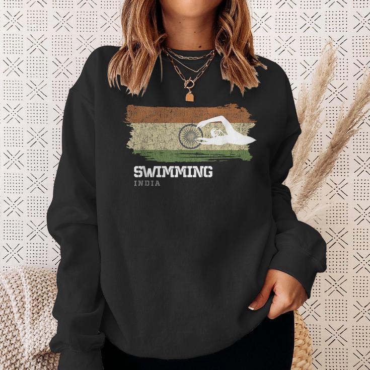 India Swimming Swimmer Water Sports Swimming Sweatshirt Gifts for Her