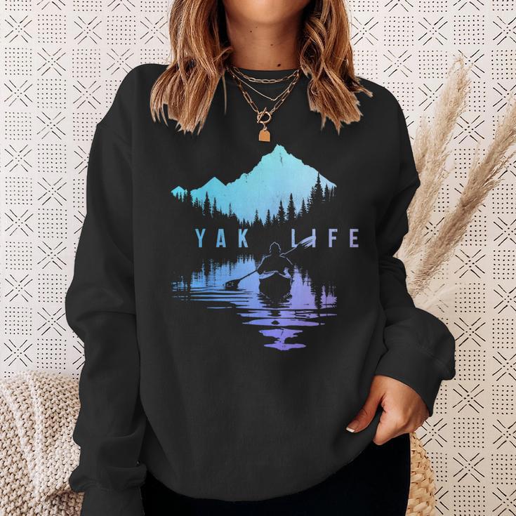 Kayak Kayak Vintage Mountains Canoe Kayak Sweatshirt Gifts for Her