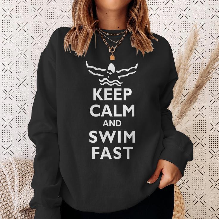 Keep Calm And Swim Fast Butterfly Swimming T-Shirt Sweatshirt Gifts for Her Keep Calm And Swim Fast Butterfly Swimming T-Shirt Sweatshirt Gifts for Her
