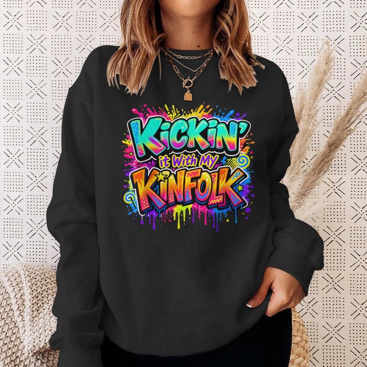 Kickin' It With My Kinfolk Family Reunion Sweatshirt Gifts for Her