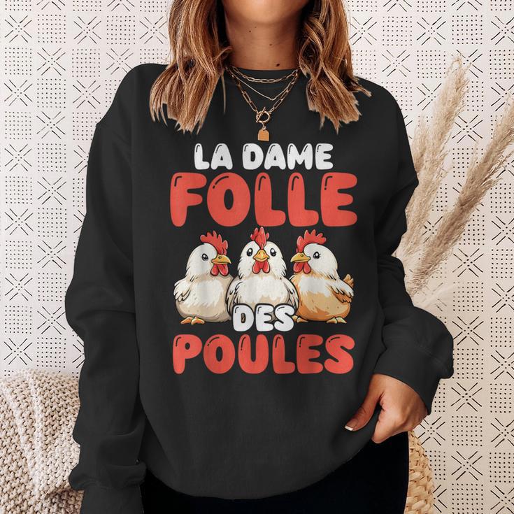 La Dame Folle Des Poules Amoureux Éleveur Ferme Sweater e Cadeaux pour elle