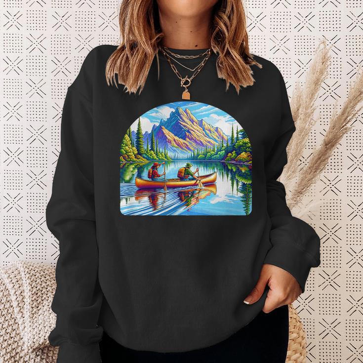 Lake Canoeing Canoe Sweatshirt Gifts for Her