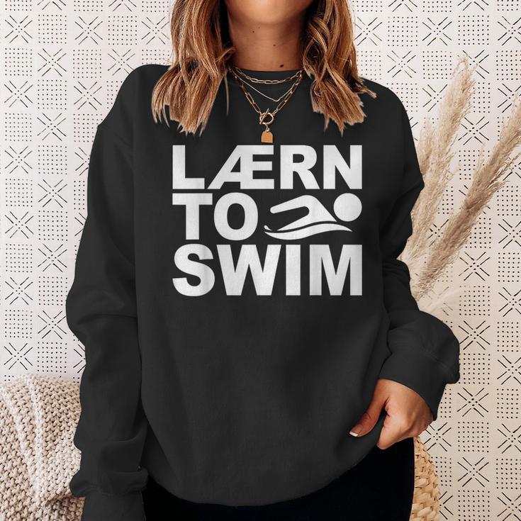 Learn To Swim Swimming Graphic Sweatshirt Gifts for Her Learn To Swim Swimming Graphic Sweatshirt Gifts for Her