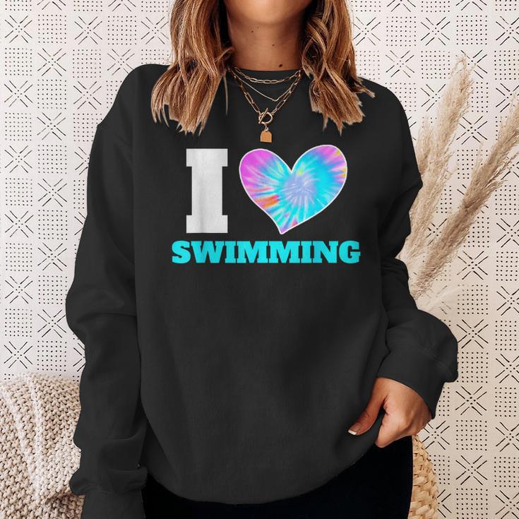 I Love Swimming Swimmer Swim Sweatshirt Gifts for Her I Love Swimming Swimmer Swim Sweatshirt Gifts for Her