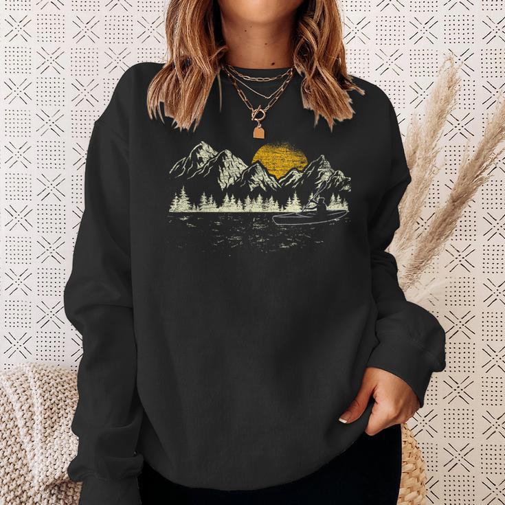 Mountain Kayaking Nature Water Sports Kayaker Canoeing Kayak Sweatshirt Gifts for Her