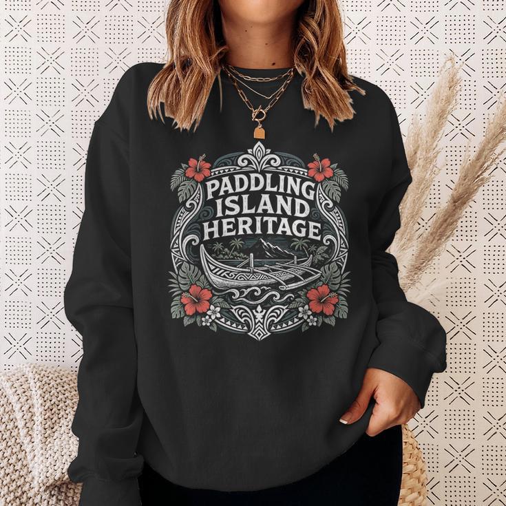 Paddling Island Heritage Outrigger Canoe Sweatshirt Gifts for Her Paddling Island Heritage Outrigger Canoe Sweatshirt Gifts for Her