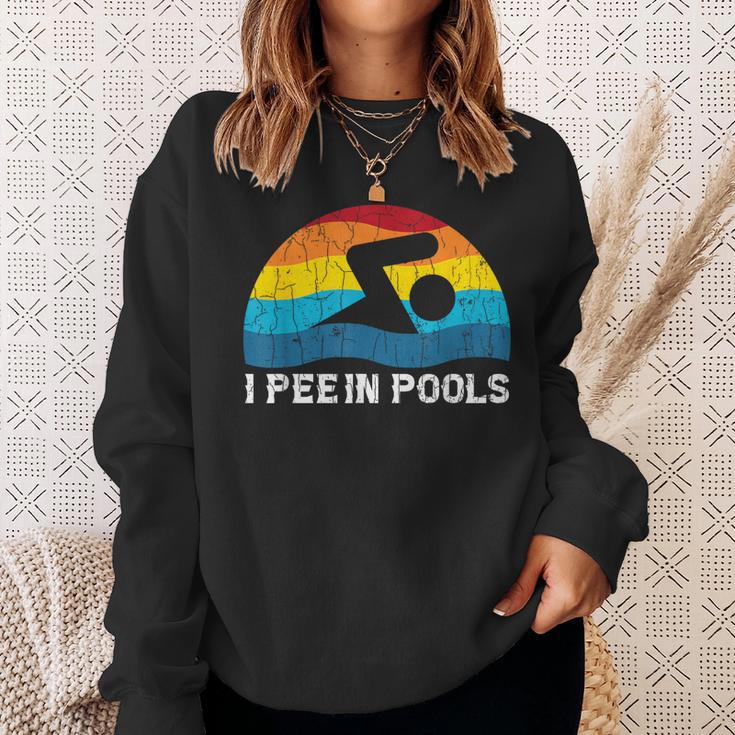 I Pee In Pools Swimmer Swimming Coach Player Graphic Sweatshirt Gifts for Her I Pee In Pools Swimmer Swimming Coach Player Graphic Sweatshirt Gifts for Her