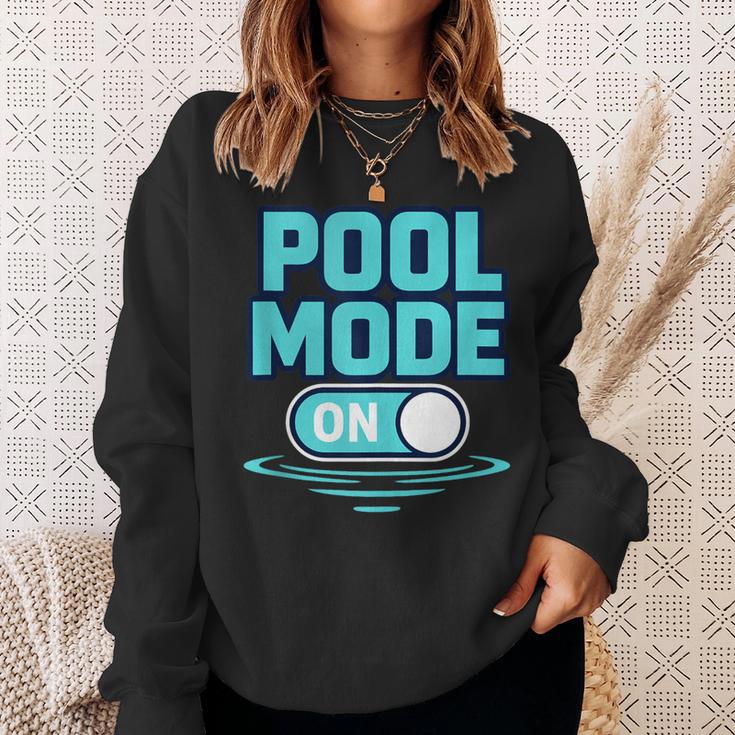 Pool Mode On Summer Swimming Vacation Sweatshirt Gifts for Her Pool Mode On Summer Swimming Vacation Sweatshirt Gifts for Her