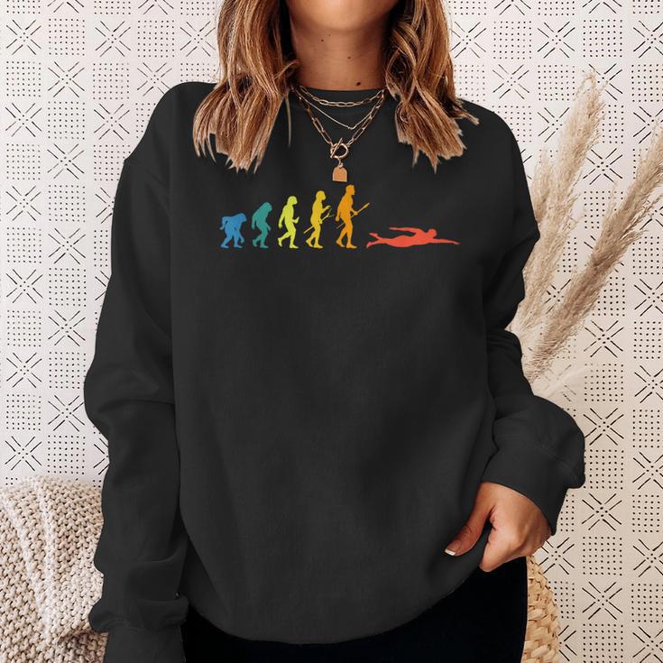 Retro Swimming Evolution For Swimmers Summer Water Lovers Sweatshirt Gifts for Her Retro Swimming Evolution For Swimmers Summer Water Lovers Sweatshirt Gifts for Her