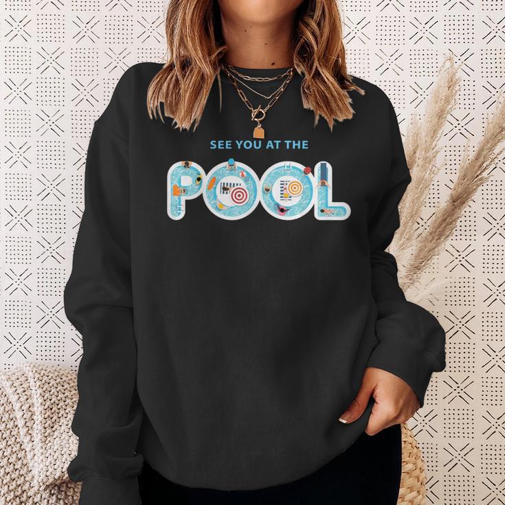 See You At The Pool Summer Swimming Pool Sweatshirt Gifts for Her See You At The Pool Summer Swimming Pool Sweatshirt Gifts for Her