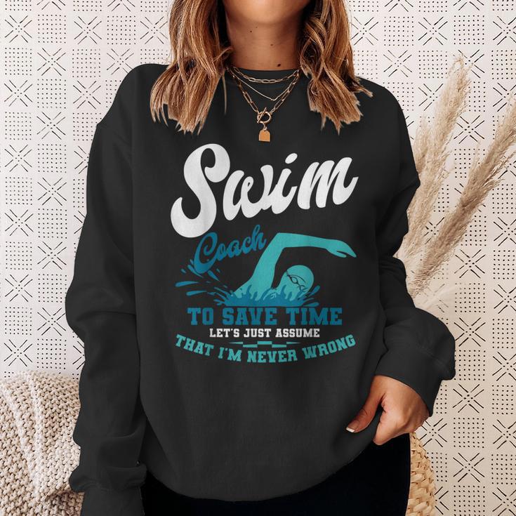 Swim Coach Swimming Lesson Sport Professional Instructor Sweatshirt Gifts for Her