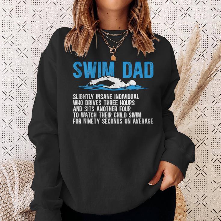 Swim Dad Definition Swimming Dad Of A Swimmer Father Sweatshirt Gifts for Her