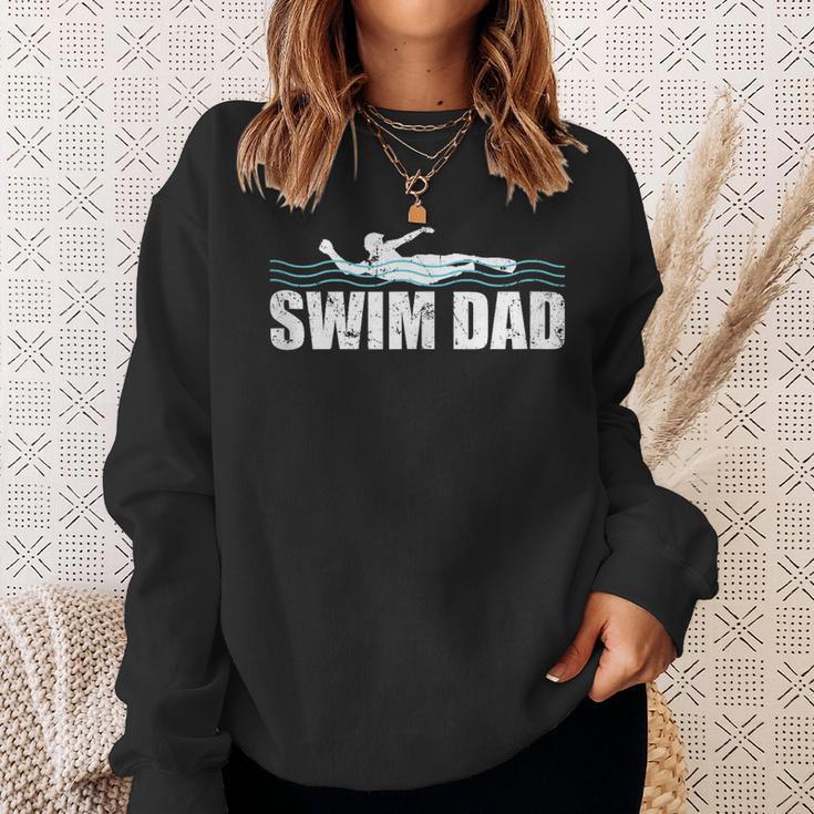 Swim Dad Support Swimming Father Sport Sweatshirt Gifts for Her Swim Dad Support Swimming Father Sport Sweatshirt Gifts for Her